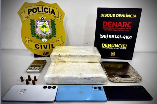 Polícia Civil prende trio por tráfico de drogas e posse de munição de uso restrito em Macapá