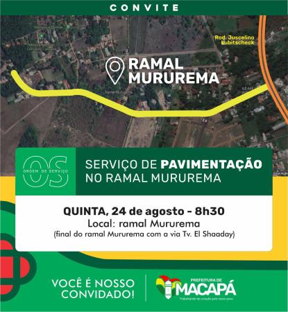 Prefeito de Macapá assina Ordem de Serviço para pavimentação do ramal Mururema